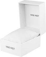 Nine West Women's Metal Bracelet Watch with Rubberized Coating - Image 2
