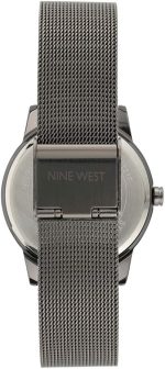 Nine West Women's Floral Dial Mesh Bracelet Watch - Image 4