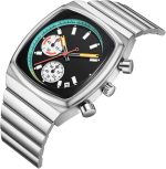 CILOA Mens Watches Chronograph Stainless Steel Waterproof Date Analog Business Fashion Wristwatch for Men - Image 4