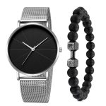 High Quality No Logo Simple Wristwatch Casual Men and Women Watch Gift Mesh Stainless Steel Band Unisex Thin Minimalist Watch - Image 4